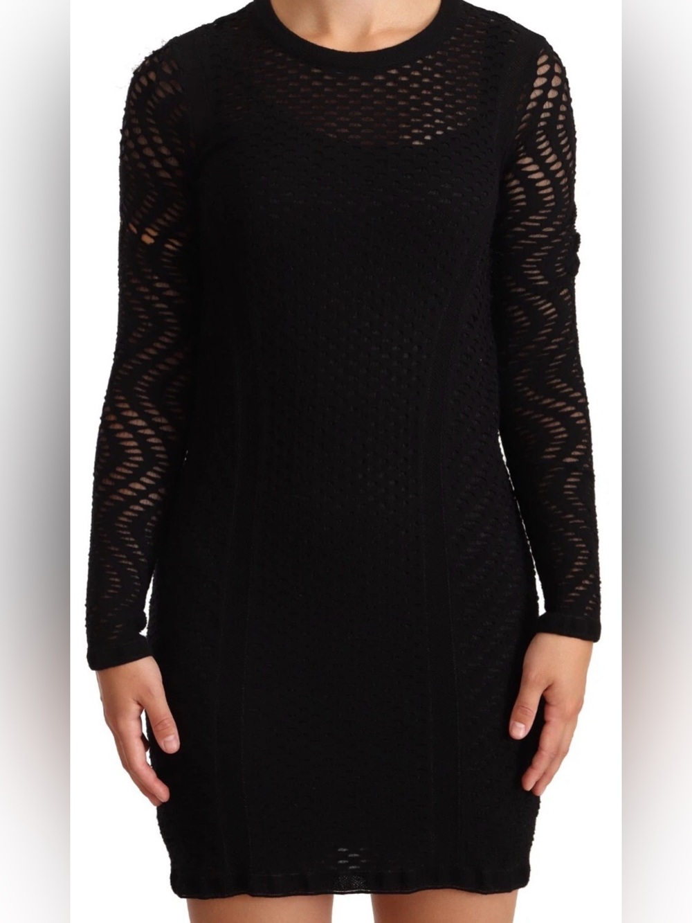 Missoni Made In Italy Womens sheath Long Sleeve Knit Lined Dress Size 42 NWT